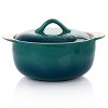 Crock Pot Artisan 2.3 Quart Round Stoneware Casserole with Lid in Gradient Teal - image 2 of 4