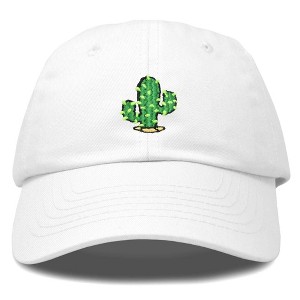 Dalix Cactus Embroidered Cap Cotton Succulent Baseball Hat Plant Adjustable Womens - 1 of 4