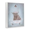 Stupell Industries Charming Longhorn Cattle Cow Bathtub Flower Petals, 20" x 16" - 3 of 4