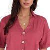 Anna-Kaci Women's Stainless Steel Necklace with 18K Gold Plated Starburst Pendant, Mother of Pearl Inlay, Adjustable Chain, Unique Design-Gold - 3 of 4