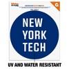 New York Institute of Technology Bears Logo Automotive Car Window Locker Circle Bumper Sticker - 2 of 4