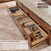 SinCiDo Farmhouse King-Sized Bed Frame 54" Headboard with 2 Large Drawers, Supported By Wooden Strips, No Spring Mattress Required, Noise Free - 2 of 4