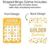 Big Dot of Happiness Golden Birthday - Picture Bingo Cards and Markers - Birthday Party Bingo Game - Set of 18 - 3 of 4