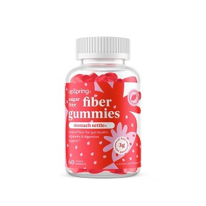 UpSpring Sugar Free Fiber Gummies - Strawberry - 60ct - 1 of 4
