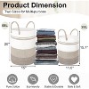 2 Pack Large Tall Rope Laundry Baskets, Cotton Laundry Hamper, , Blanket Basket Storage for Living Room,Baby Room, 58L&28L - 3 of 4