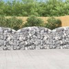 vidaXL Gabion Basket Silver Galvanized iron 78.7x11.8x47.2 in - 78.7" x 11.8" x 39.4"/47.2" - 2 of 4