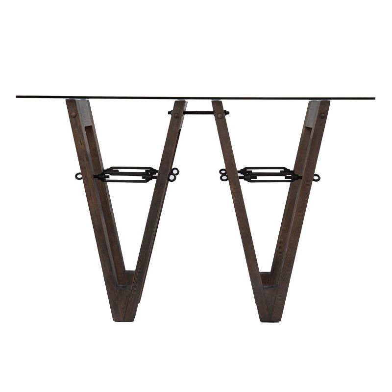 Vicar Reclaimed Wood Console Table Brown/Black - Aiden Lane, 4 of 10