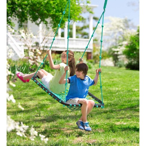 Deluxe Platform Swing Outdoor Rope Swing For Kids Hearthsong