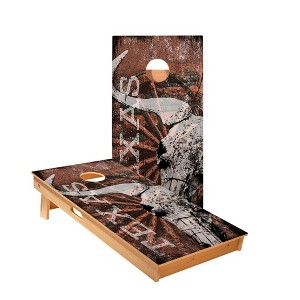 Skips Garage Red Texas Longhorn Cornhole Boards - ACA Star Series - 1 of 1