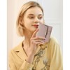 FATMOON Small Wallet for Women Leather RFID Blocking Card Holder Easy-to-Use Bifold with Zipper Coin Pocket & ID Window - 2 of 4
