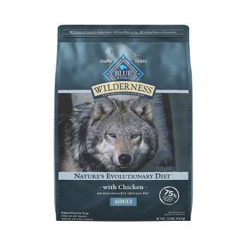Blue Buffalo Wilderness High Protein Natural Adult Dry Dog Food plus Wholesome Grains with Chicken - 13lbs