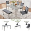 Aukfa 6 Piece Rectangular Dining Table Set with 4 Upholstered Chairs and Bench for Kitchen, Dining Room,Sliver Grey - 3 of 4
