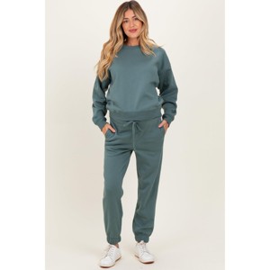 Pinkblush Jade Fleece Long Sleeve Maternity Pullover & Jogger Set - 1 of 3
