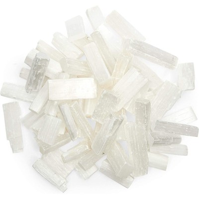 WellBrite Selenite Wands, Healing Crystal Sticks, Home Décor (1.5-2 in, 2 lbs)