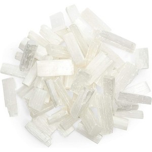 WellBrite Selenite Wands, Healing Crystal Sticks, Home Décor (1.5-2 in, 2 lbs) - 1 of 4