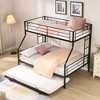 VYNXARIA Twin Over Full Metal Bunk Bed with Trundle ¨C Space-Saving Solution - 3 of 4