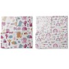 Little Dino Girls Fucshia/Aqua 2 pack Muslin Swaddling Blankets - 2 of 4