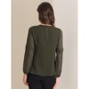 INSPIRE CHIC Women's Chiffon Semi Sheer Keyhole Neck Elegant Work Blouse - 4 of 4