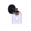 Craftmade Lighting Coppa 1 - Light Wall Light in  Flat Black/Satin Brass - 3 of 4