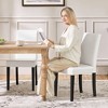 Yaheetech Set of 2 Faux Leather Armless High Back Dining Room Chairs with Rubberwood Legs - 2 of 4