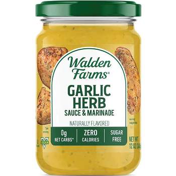 Walden Farms Calorie Free Garlic Herb Sauce & Marinade 12 oz Jar