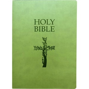 Kjver Holy Bible, Cross Design, Large Print, Olive Ultrasoft - (King James Version Easy Read Bible) by  Whitaker House (Leather Bound) - 1 of 1