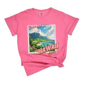 Simply Sage Market Women's Take Me To Hawaii Short Sleeve Garment Dyed Tee - 1 of 2