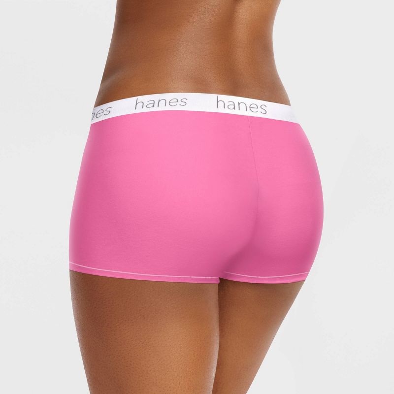 Hanes Premium Women's 4pk Boyfriend Cotton Stretch Boxer Briefs -Colors May Vary, 5 of 5