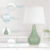 Itopfox Modern Green Table Lamps Set of 2 - Bedside Lamps for Night Stands, Bedroom Lamp for Living Room Sage Green Lamps with Rocker Switch - 2 of 4