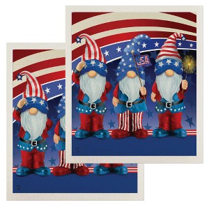 Briarwood Lane Patriotic Gnomes Swedish Dishcloth (2-pack) - 1 of 4