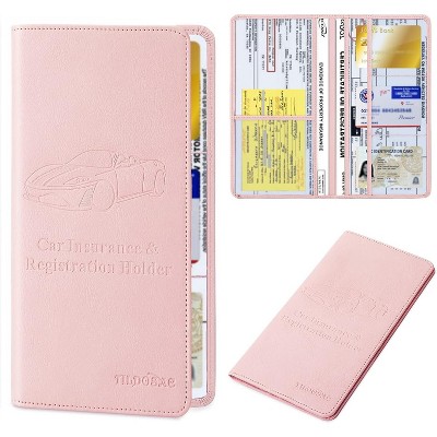 TruAIR Leather Car Document Holder with Magnetic Closure