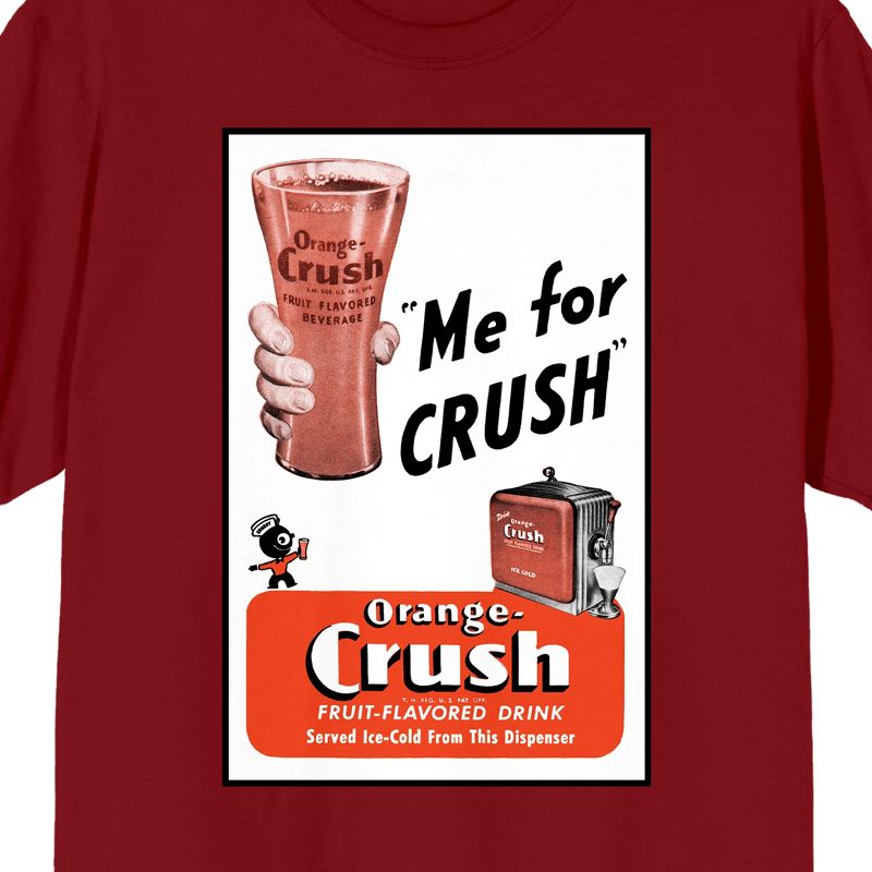 Orange Crush Glass Me For Crush Men's Cardinal Red T-shirt, 2 of 3