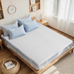 3 inch Twin Size Non-Slip Gel Memory Foam Mattress Topper for Pressure Relief, with Removable & Washable Cover - 1 of 4