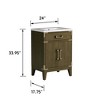 HBEZON 24''W Bathroom Vanity with Integral Resin Sink, Freestanding Modern Bathroom Cabinet with Soft Close Door, Rubber Wood, Gray - 2 of 4