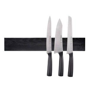 Schmidt Brothers Cutlery Black 18" Magnetic Wall Bar - Universal Storage: Knife Magnet Strip, Kitchen Storage, Wood - 1 of 3