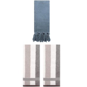 REGALWOVEN 3 Packs Cotton Absorbent Soft Decorative Bathroom Hand Towel for Kitchen - 1 of 4