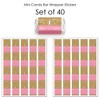 Big Dot of Happiness 1st Birthday Girl - Fun to be One - Mini Candy Bar Wrapper Stickers - First Birthday Party Small Favors - 40 Count - 3 of 4