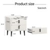 Lycvki Nightstand with 2 Drawers and Marble-Pattern Tabletop - 4 of 4