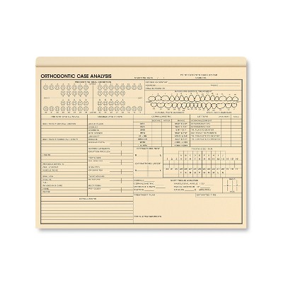 ComplyRight Orthodontic Case Analysis File 9.5" x 11.75" 25 Folders/Pack (A1048)