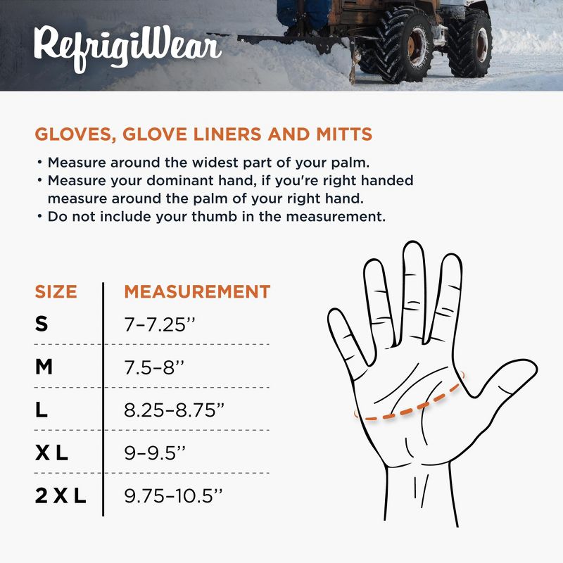 RefrigiWear Warm Fleece Lined Fiberfill Insulated Cowhide Leather Mitten Gloves, 6 of 7