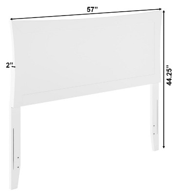 Metro Full White Wood Curved Headboard