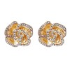 Adornia Gold Plated Crystal Encrusted Flower Stud Earrings - 4 of 4