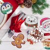6 Packs Christmas Rhinestones Art Coasters with Holder Snowman Gingerbread Man Penguin Santa Claus Pattern Gift Non Slip Acrylic Cup Coaster 5D DIY - 2 of 4