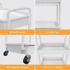 5 Tier Rolling Utility Cart with Drawer, Utility Cart Made of Multifunctional Storage Organizer Tool for Kitchen, Bathroom, Living Room, Office - 4 of 4