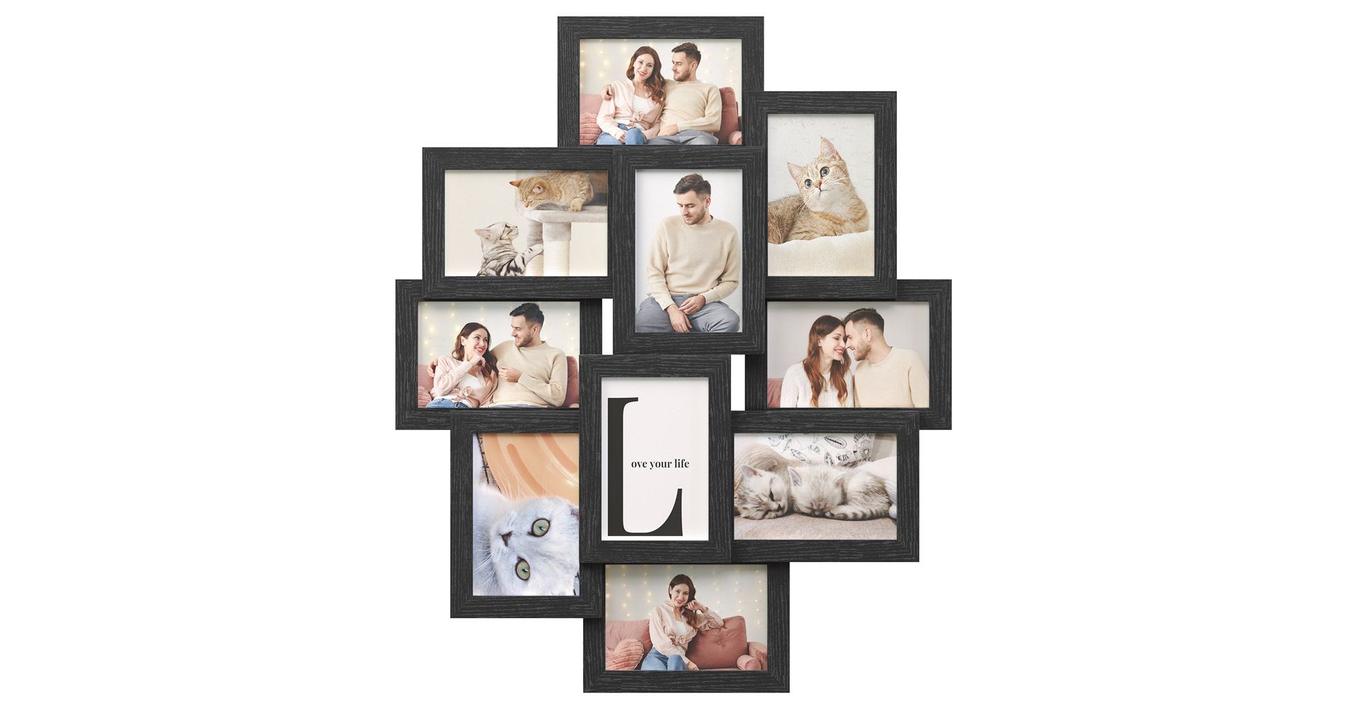 SONGMICS Collage Picture Frames, 4x6 Picture Frames Collage for Wall Decor, Black