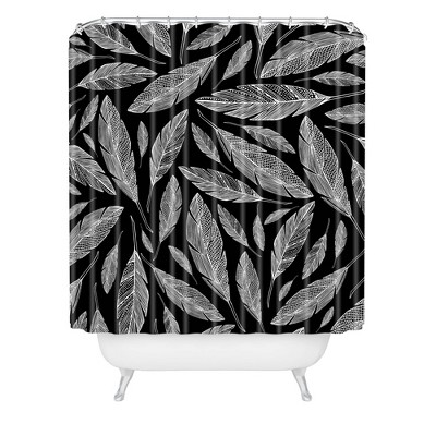 Heather Dutton Floating Shower Curtain Black - Deny Designs