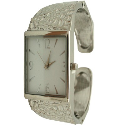 OLIVIA PRATT TEXTURED METALLIC BANGLE WATCH