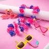 12Pcs Luau Party Glasses and 12Pcs Hawaiian Leis, Flowers Leis Garlands Novelty Sunglasses, Tropical Birthday Summer Beach Party Decoration Supplies - 4 of 4