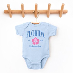 The Juniper Shop Florida The Sunshine State Baby Short Sleeve Bodysuit - 24M - Light Blue - 1 of 4