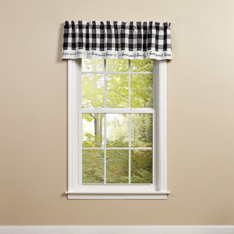 Park Designs Buffalo Check Home Lined Black Valance 60" x 14", 2 of 4